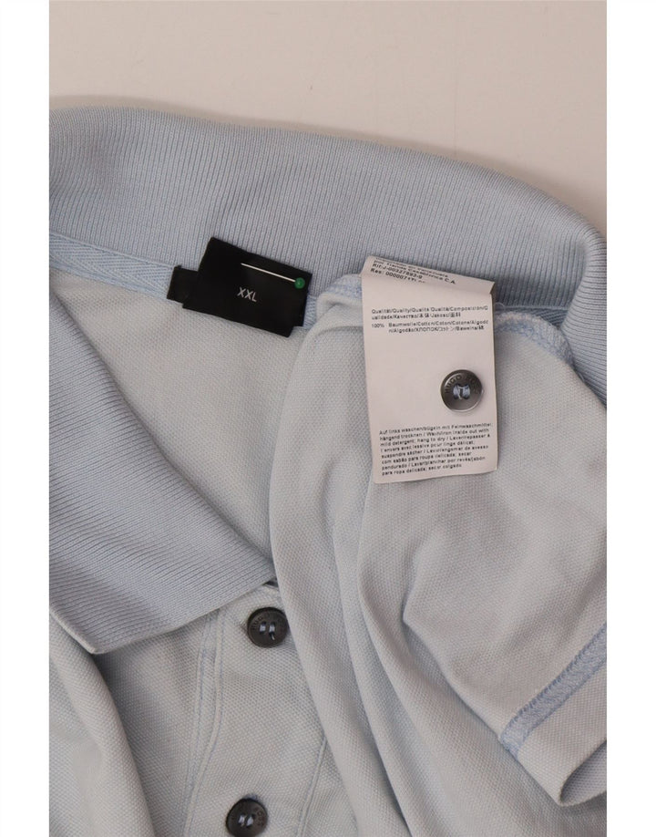 Hugo Boss Mens Polo Shirt 2XL Blue Cotton