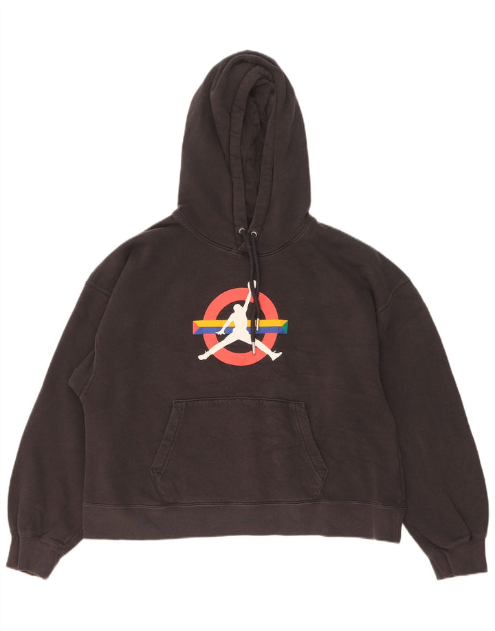Jordan Mens Graphic Hoodie Jumper Small Black Cotton