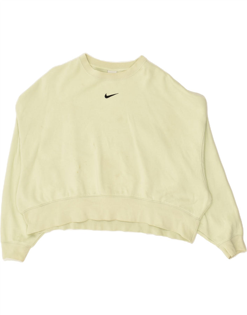 NIKE Womens Oversized Sweatshirt Jumper UK 16 Large Green Cotton | Vintage Nike | Thrift | Second-Hand Nike | Used Clothing | Messina Hembry 