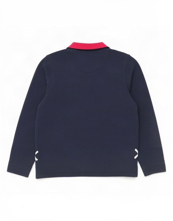 Crew Clothing Womens Zip Neck Sweatshirt Jumper UK 14 Large Navy Blue