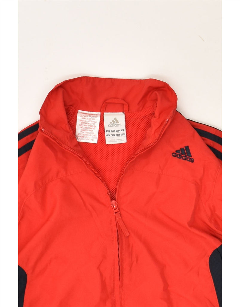 ADIDAS Boys Tracksuit Top Jacket 5-6 Years Red Colourblock Polyester | Vintage Adidas | Thrift | Second-Hand Adidas | Used Clothing | Messina Hembry 