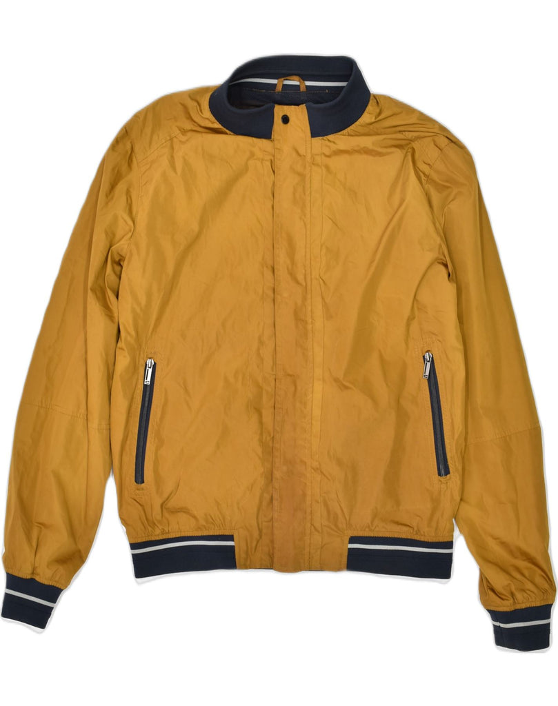 CLAYTON Mens Bomber Jacket UK 40 Large Yellow | Vintage | Thrift | Second-Hand | Used Clothing | Messina Hembry 