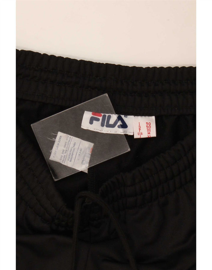 Fila Mens Graphic Tracksuit Trousers Medium Black Colourblock Polyester