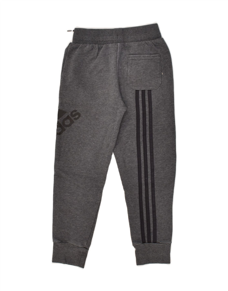 ADIDAS Girls Graphic Tracksuit Trousers Joggers 7-8 Years Grey Polyester | Vintage Adidas | Thrift | Second-Hand Adidas | Used Clothing | Messina Hembry 