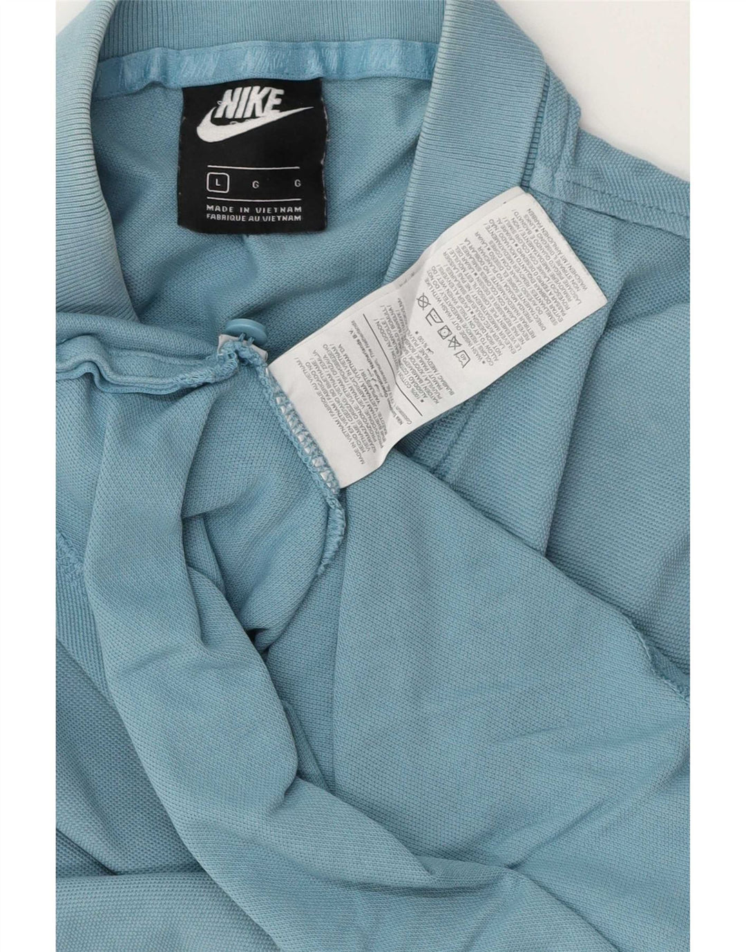 Nike Mens Polo Shirt Large Blue Cotton