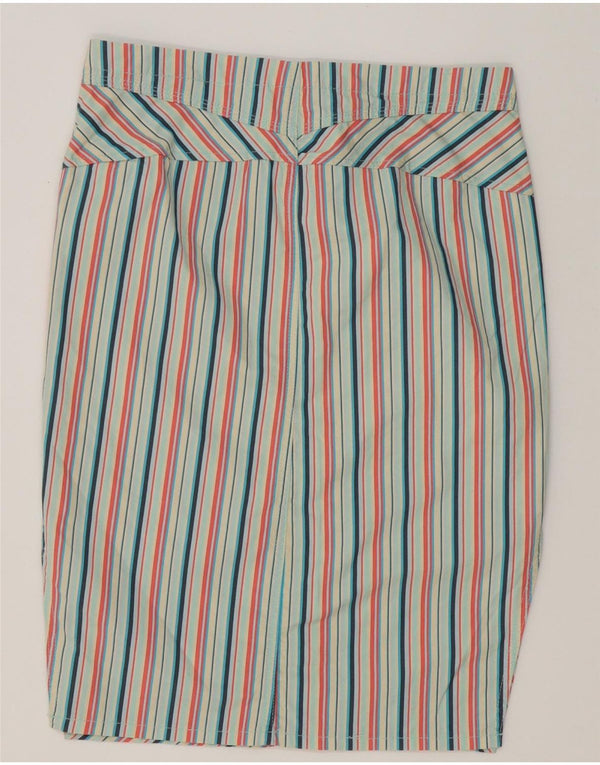 Diesel Womens Midi Pencil Skirt W28 L24 Multicoloured Striped Cotton