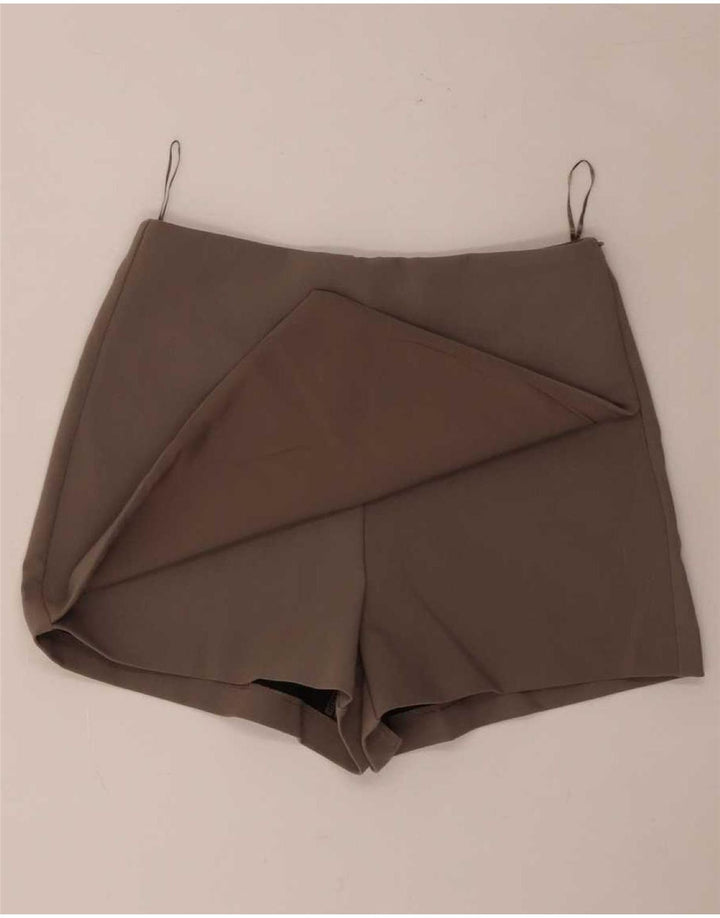 Zara Womens Skort Shorts UK 12 Medium Grey
