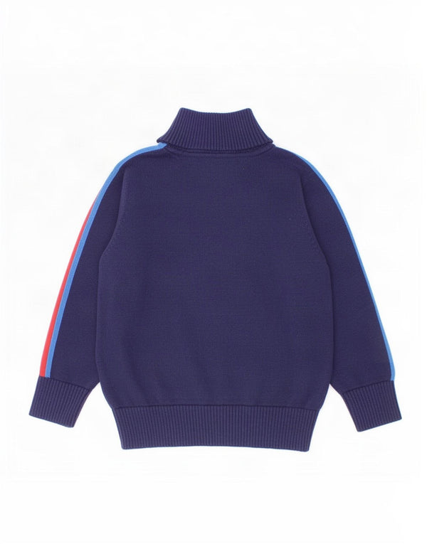 Joules Baby Boys Zip Neck Jumper Sweater 18-24 Months Navy Blue Colourblock