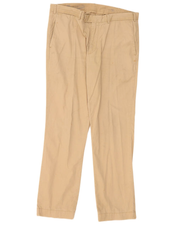 Polo Ralph Lauren Mens Slim Chino Trousers W36 L32 Beige Cotton