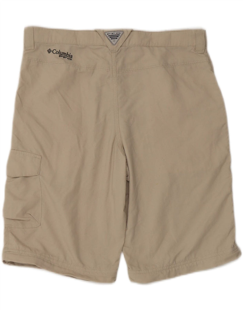 COLUMBIA Boys Omni-Shade Cargo Shorts 14-15 Years W30 Beige Nylon Vintage Columbia and Second-Hand Columbia from Messina Hembry 