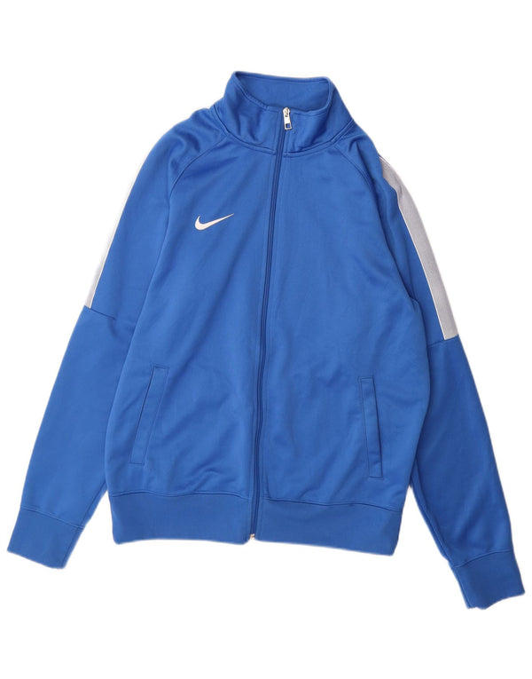 Nike Mens Tracksuit Top Jacket Medium Blue Colourblock Polyester