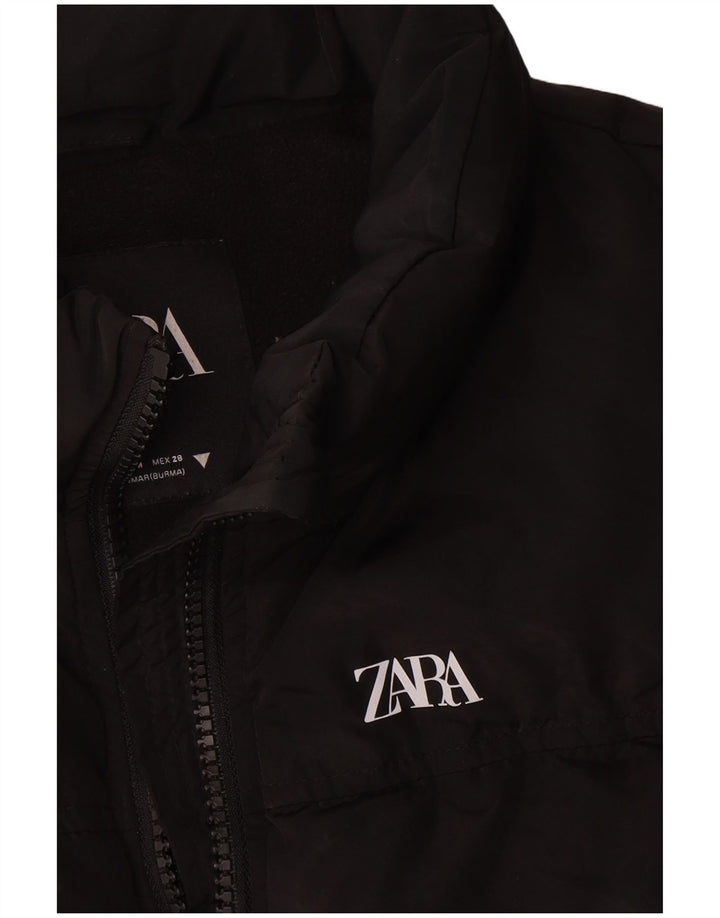Zara Womens Padded Gilet UK 14 Medium Black Polyester
