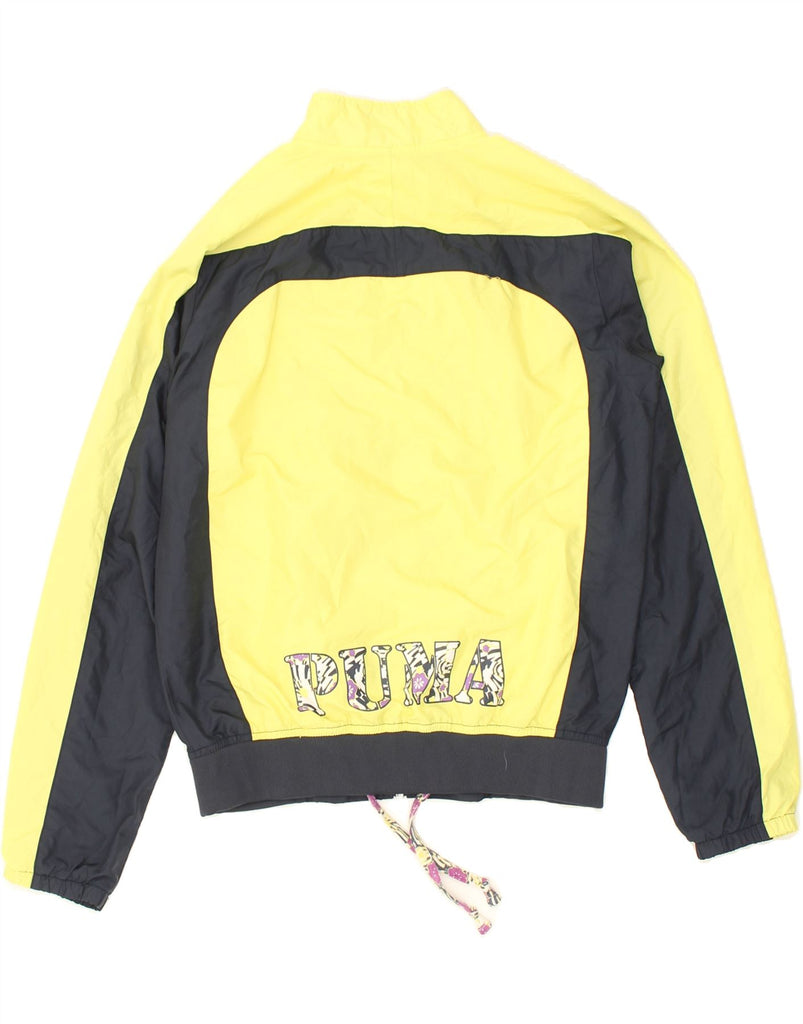 PUMA Womens Bomber Jacket UK 10 Small  Yellow Colourblock | Vintage Puma | Thrift | Second-Hand Puma | Used Clothing | Messina Hembry 