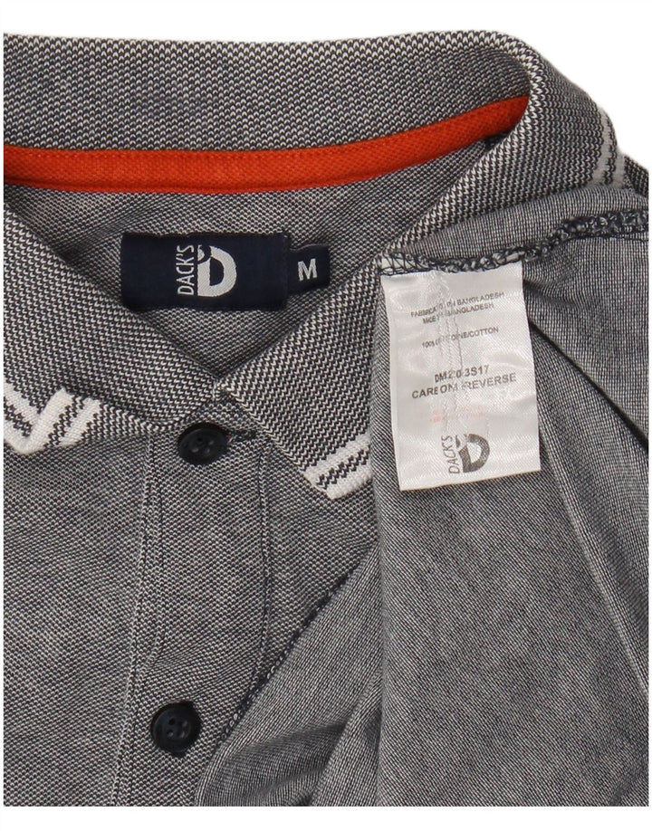 Dack's Mens Polo Shirt Medium Grey Cotton