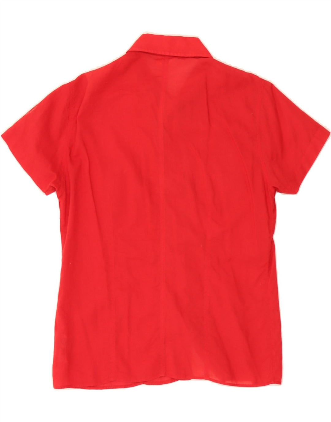 NORTH SAILS Womens Short Sleeve Shirt UK 14 Large Red Cotton Vintage North Sails and Second-Hand North Sails from Messina Hembry 