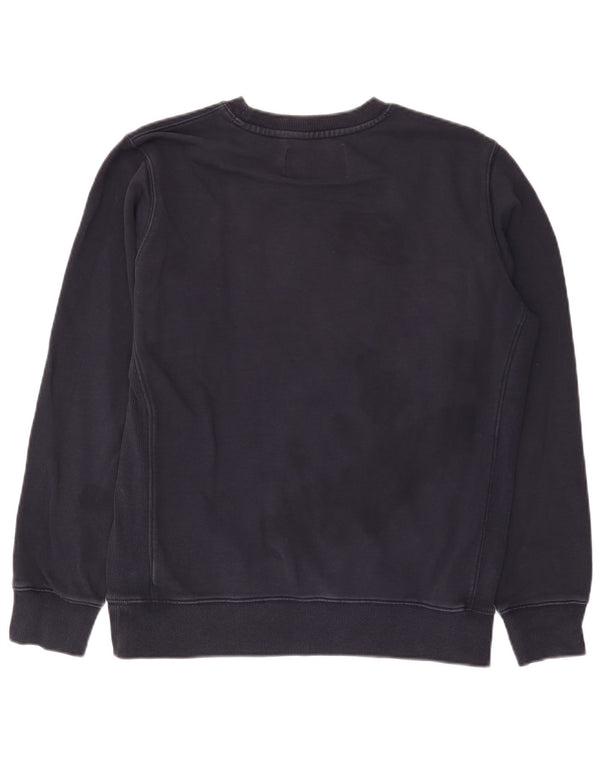 Calvin Klein Jeans Mens Graphic Sweatshirt Jumper Medium Navy Blue Cotton