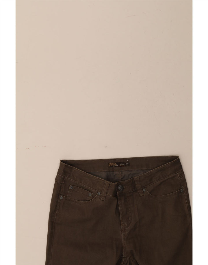 PRANA Womens Crop Slim Jeans US 6 Medium W28 L26 Brown Cotton Vintage Prana and Second-Hand Prana from Messina Hembry 