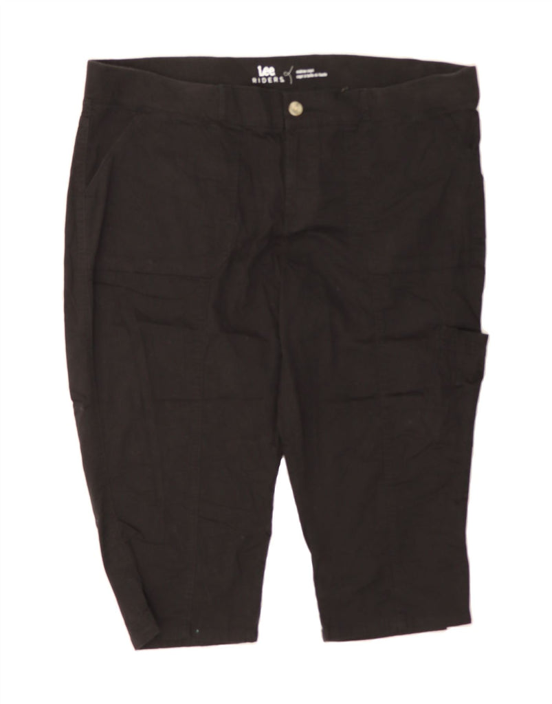 LEE Womens Riders Mid Rise Cargo Capri Trousers US 22 3XL W44 L20 Black Vintage Lee and Second-Hand Lee from Messina Hembry 