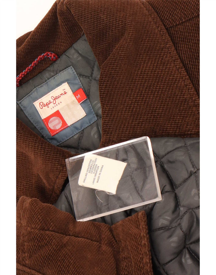 PEPE Jeans Womens Utility Jacket UK 14 Medium Brown Cotton