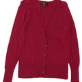 MOSSIMO Womens Cardigan Sweater UK 14 Medium Burgundy Rayon Vintage Mossimo and Second-Hand Mossimo from Messina Hembry 