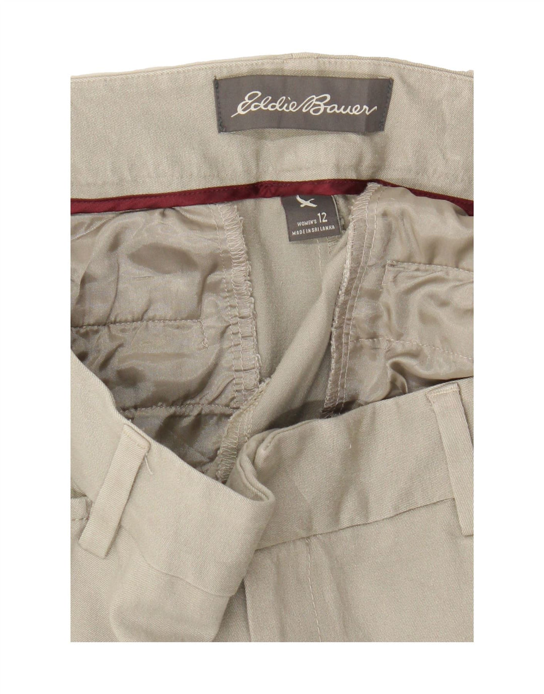 EDDIE BAUER Womens Bootcut Casual Trousers US 12 Large W32 L30 Beige Vintage Eddie Bauer and Second-Hand Eddie Bauer from Messina Hembry 