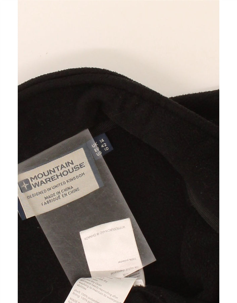 MOUNTAIN WAREHOUSE Womens Fleece Jacket UK 14 Large  Black Polyester Vintage Mountain Warehouse and Second-Hand Mountain Warehouse from Messina Hembry 