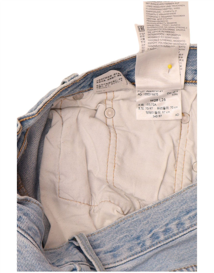 LEVI'S Mens 501 Straight Jeans W28 L26 Blue Cotton
