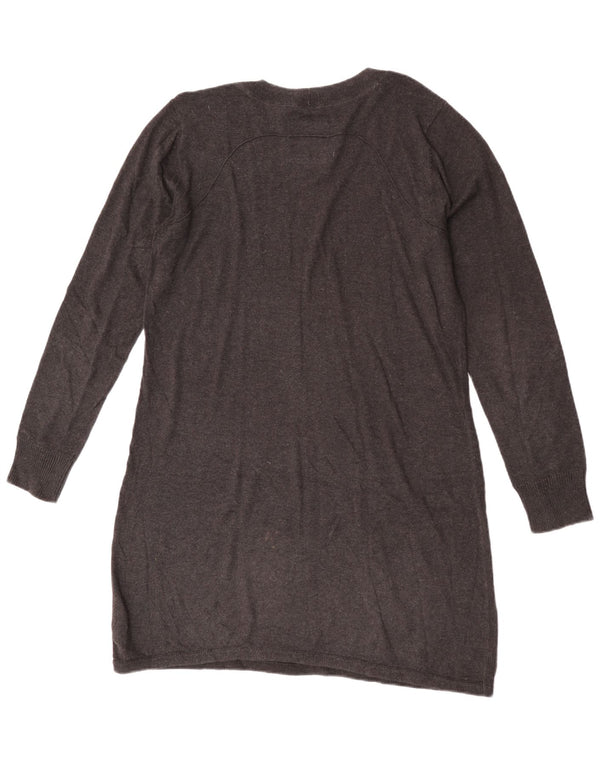 Fat Face Womens Long Sleeve Jumper Dress UK 16 Large  Grey Cotton