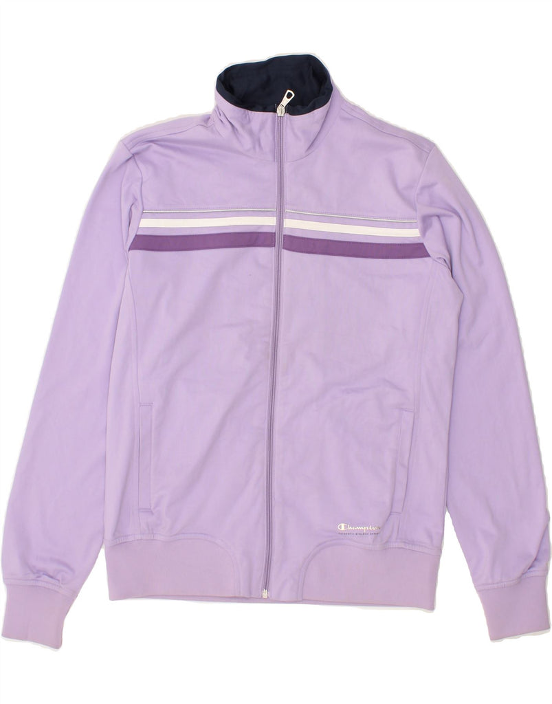 CHAMPION Womens Heritage Fit Tracksuit Top Jacket UK 16 Large Purple Vintage Champion and Second-Hand Champion from Messina Hembry 