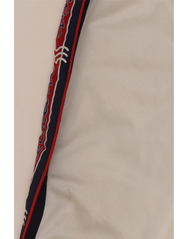 Vintage Mens Graphic Tracksuit Top Jacket Medium Navy Blue Colourblock