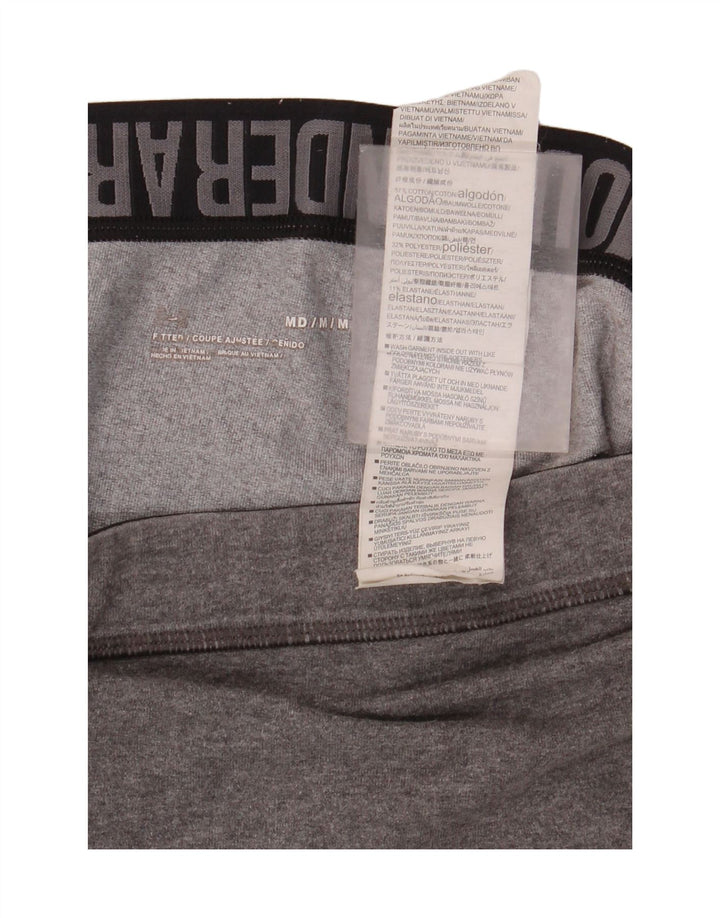 Under Armour Womens Graphic Capri Leggings UK 14 Medium  Grey Cotton