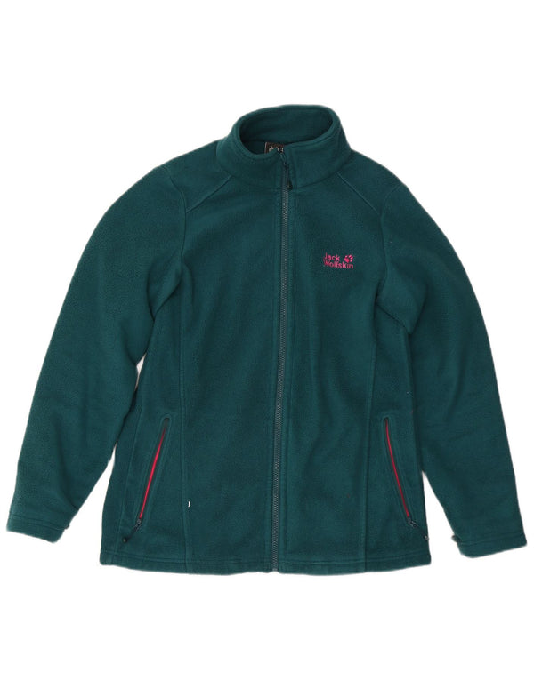 Jack Wolfskin Womens Liner Fleece Jacket UK 12/14 Medium Green Polyester