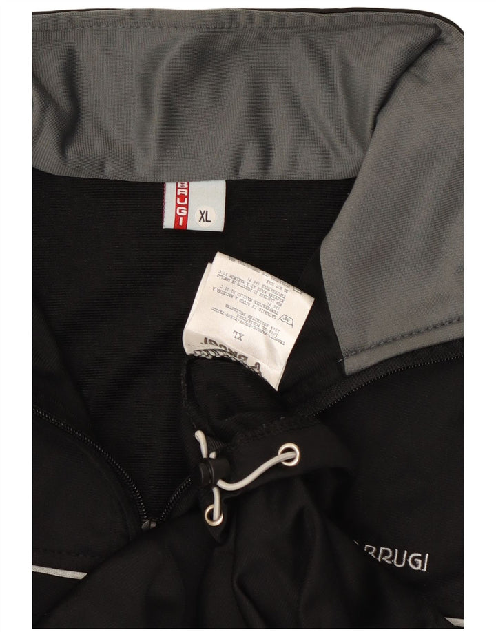 Brugi Mens Tracksuit Top Jacket XL Black Polyester