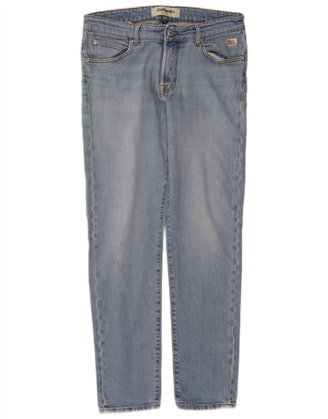 Roy Rogers Mens Straight Jeans W35 L31 Blue Cotton