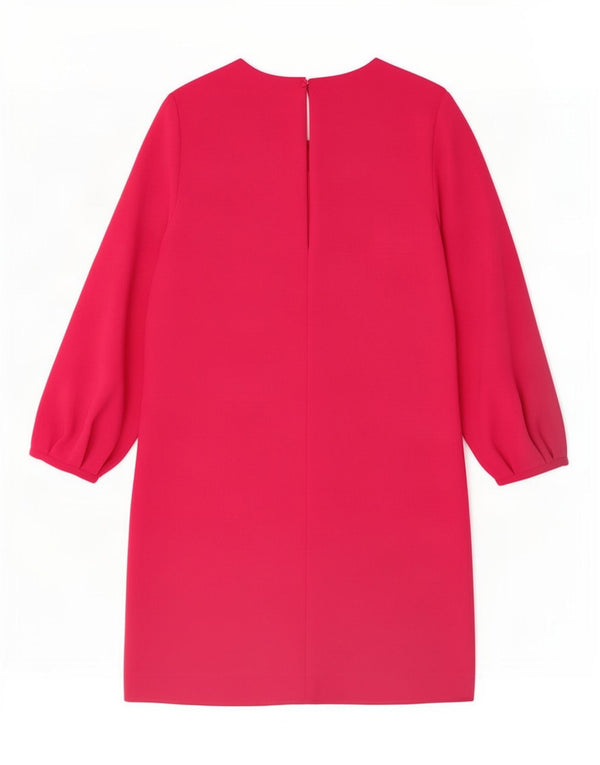Zara Womens 3/4 Sleeve A-Line Dress UK 12 Medium Pink Polyester
