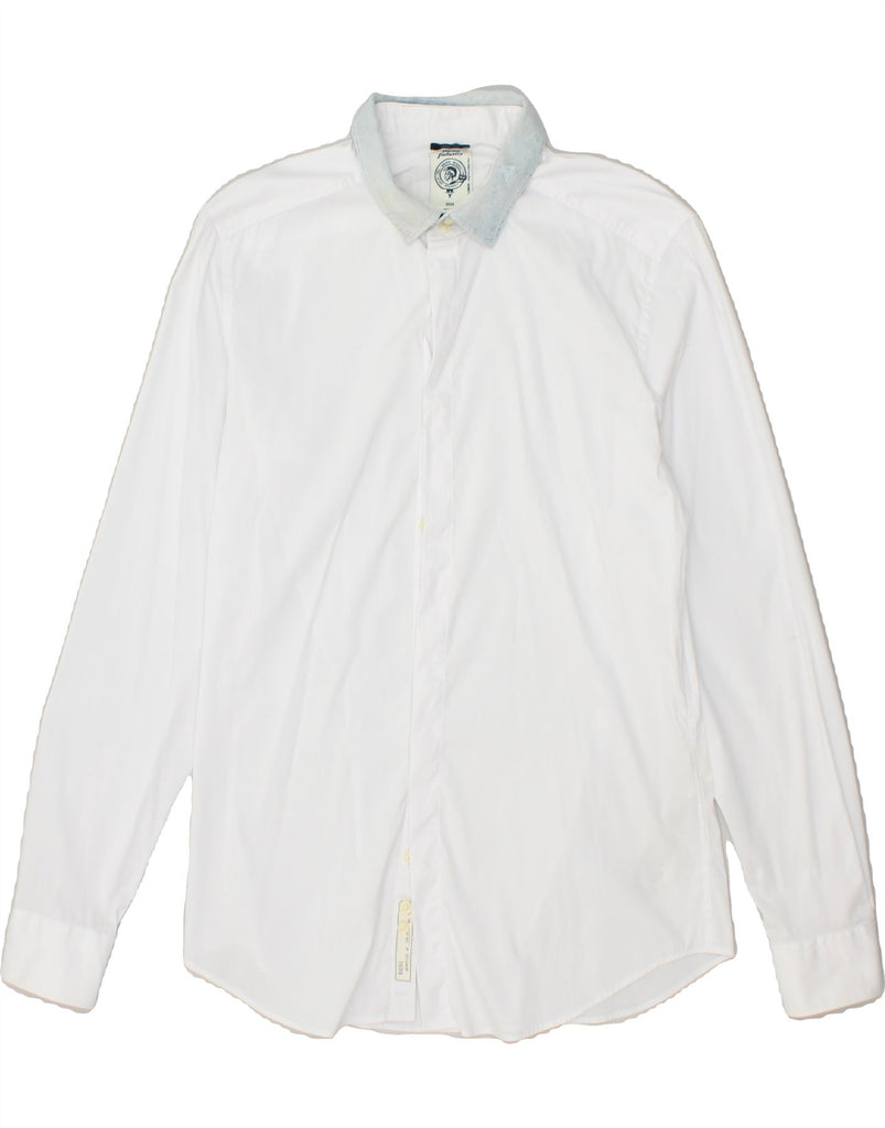 DIESEL Mens Slim Fit Shirt Medium White Cotton | Vintage Diesel | Thrift | Second-Hand Diesel | Used Clothing | Messina Hembry 