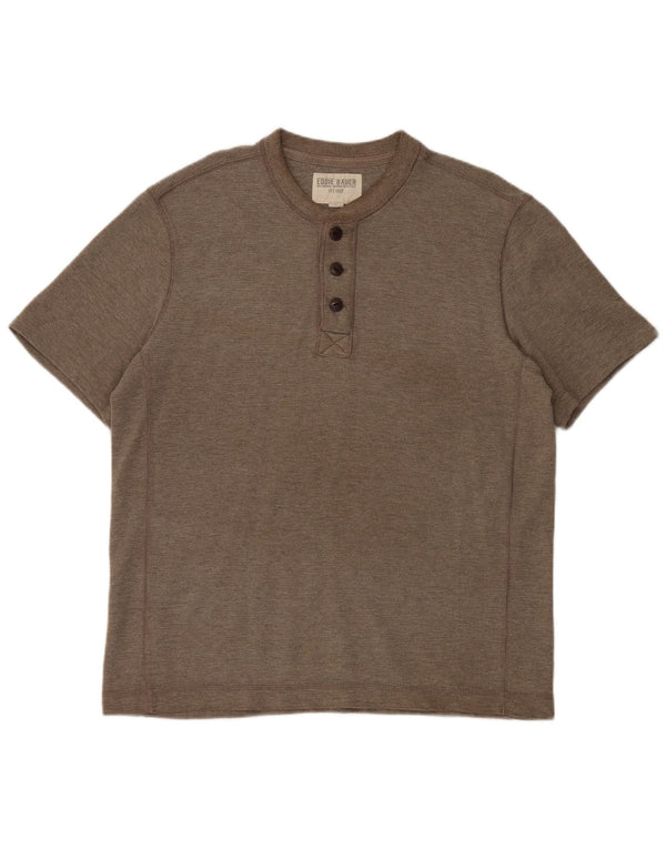 Eddie Bauer Mens T-Shirt Top Large Grey Cotton