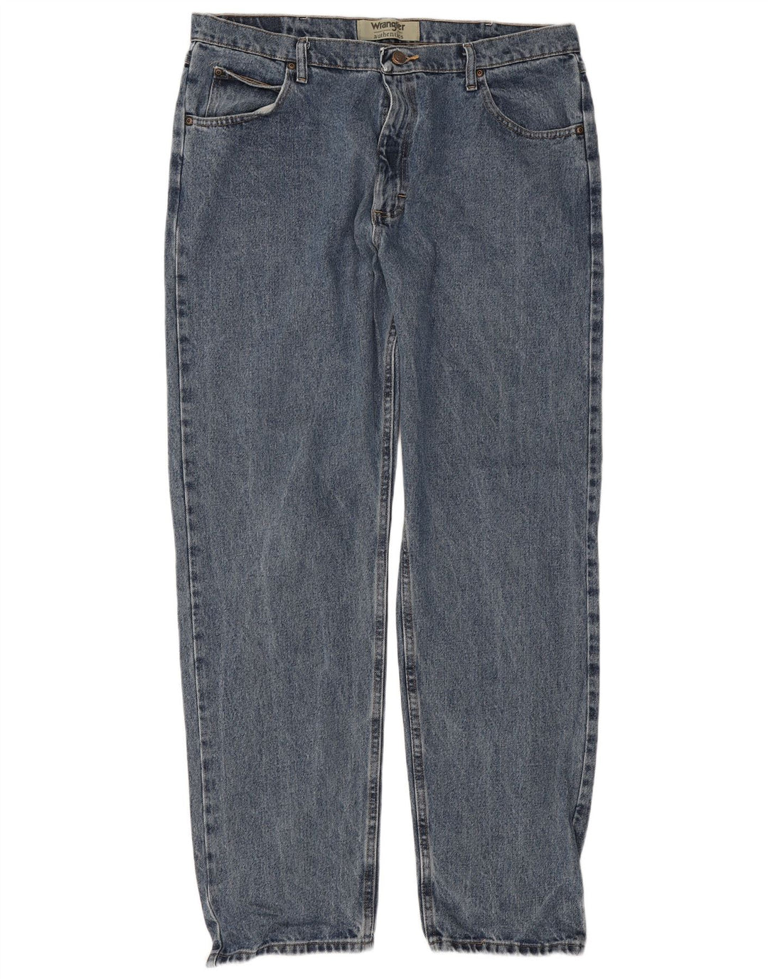 Wrangler Mens Straight Jeans W38 L34 Blue Cotton