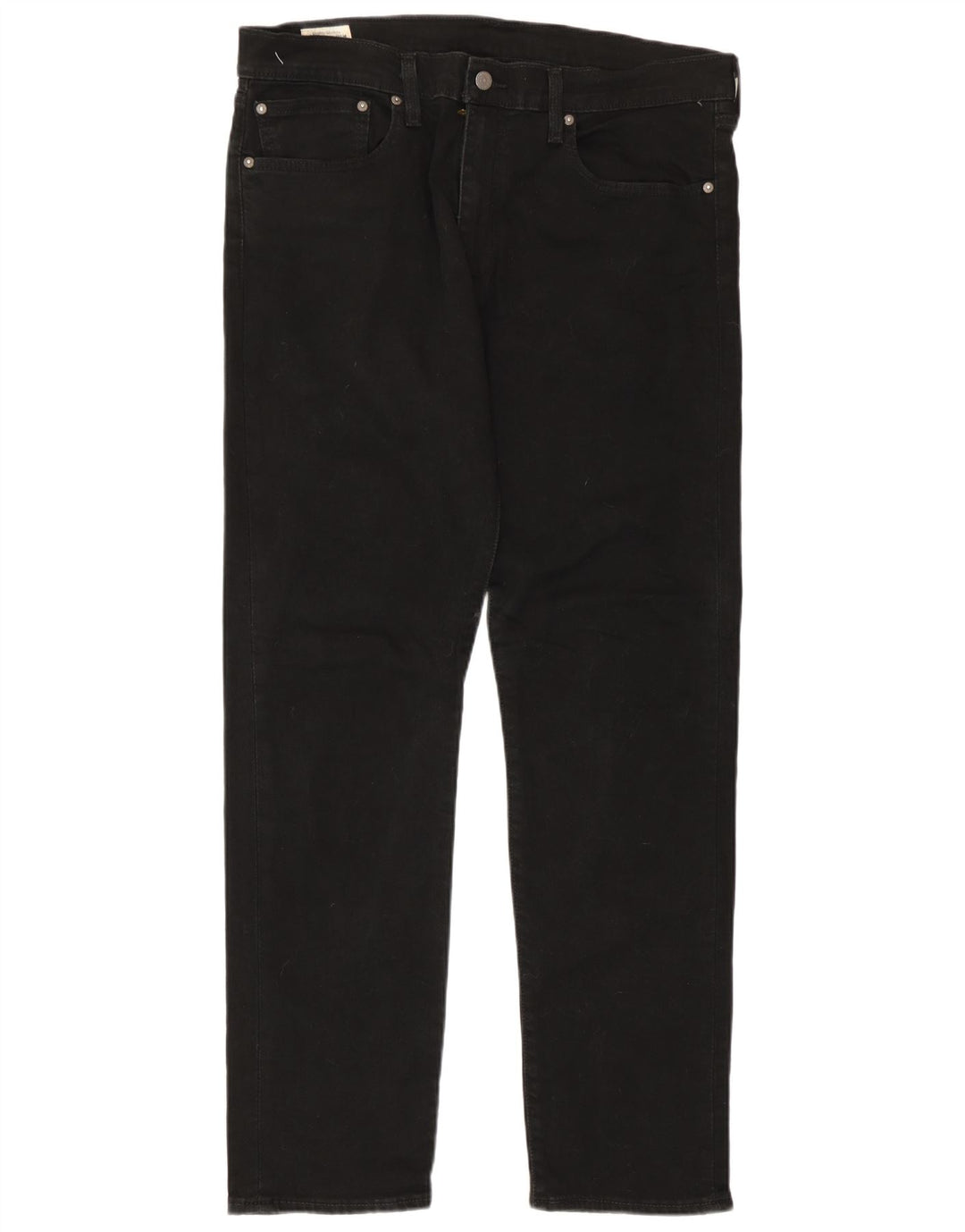Levi's Mens 502 Tapered Jeans W36 L32 Black Cotton