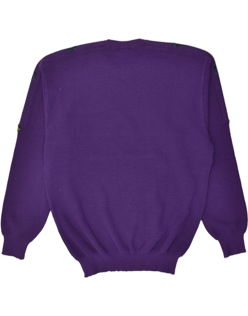 NAVIGARE Mens Crew Neck Jumper Sweater XL Purple Virgin Wool | Vintage Navigare | Thrift | Second-Hand Navigare | Used Clothing | Messina Hembry 