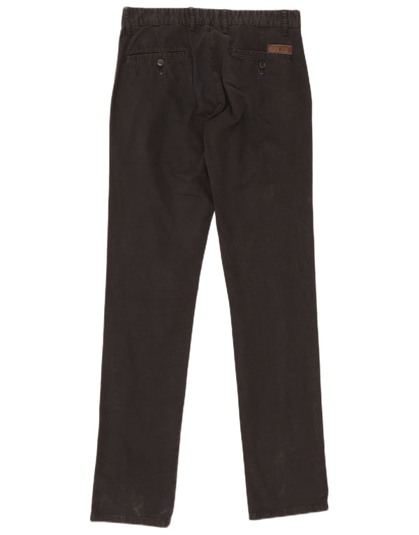 Zara Mens Slim Chino Trousers EU 38 Small W30 L35 Black Cotton