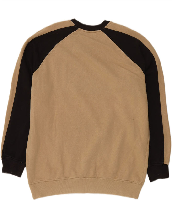 PUMA Mens Graphic Sweatshirt Jumper Large Beige Colourblock