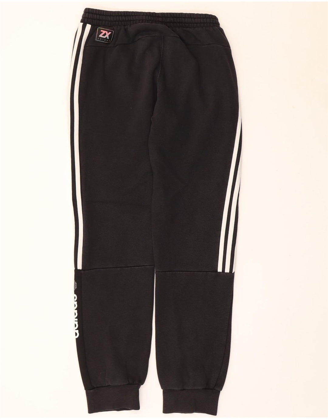 Adidas Mens Graphic Tracksuit Trousers Joggers Small  Black Cotton