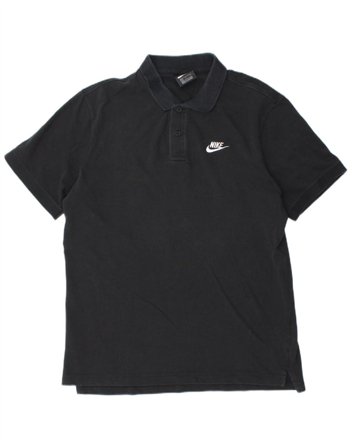 Nike Mens Polo Shirt Large Black Cotton