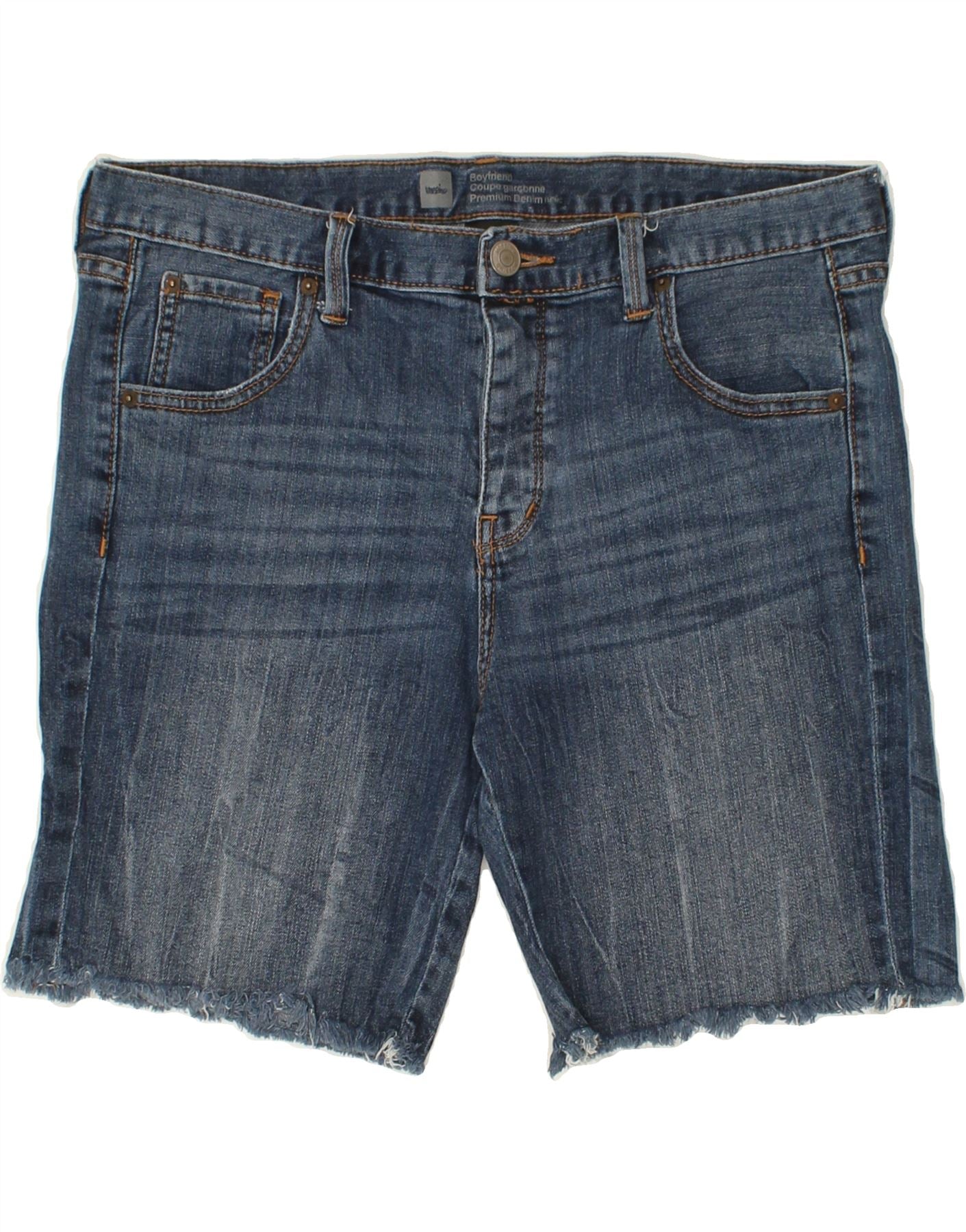 MOSSIMO Womens Boyfriend Denim Shorts US 10 Medium W34 Blue Cotton Vintage Second Hand Clothing Online Messina Hembry