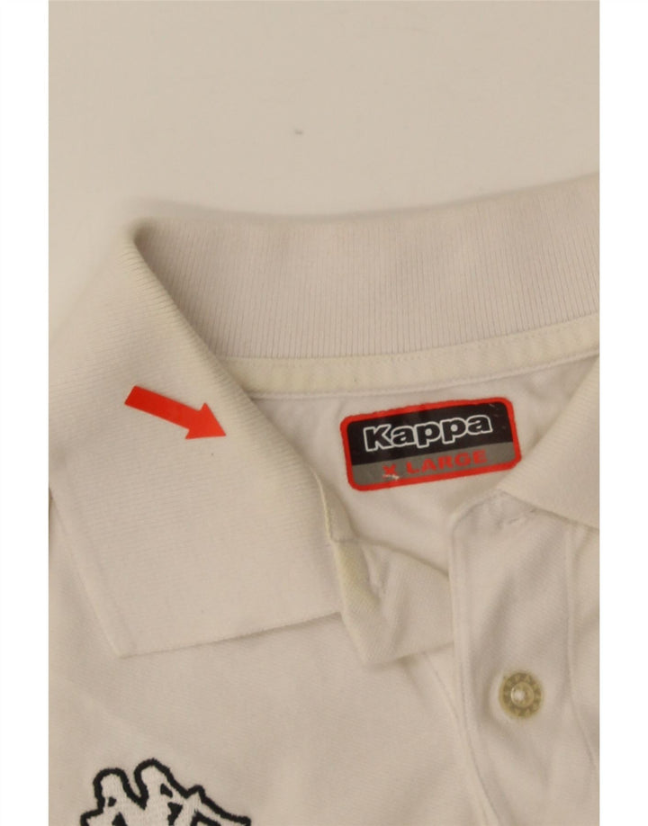 Kappa Mens Polo Shirt XL White Cotton