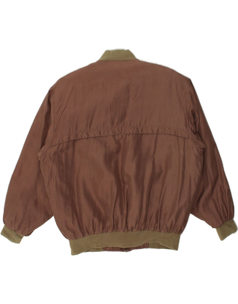 VINTAGE Womens Bomber Jacket UK 8 Small Brown Cotton | Vintage Vintage | Thrift | Second-Hand Vintage | Used Clothing | Messina Hembry 