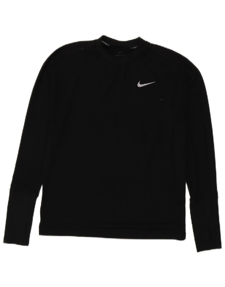 Nike Mens Dri Fit Top Long Sleeve XS Black Polyester