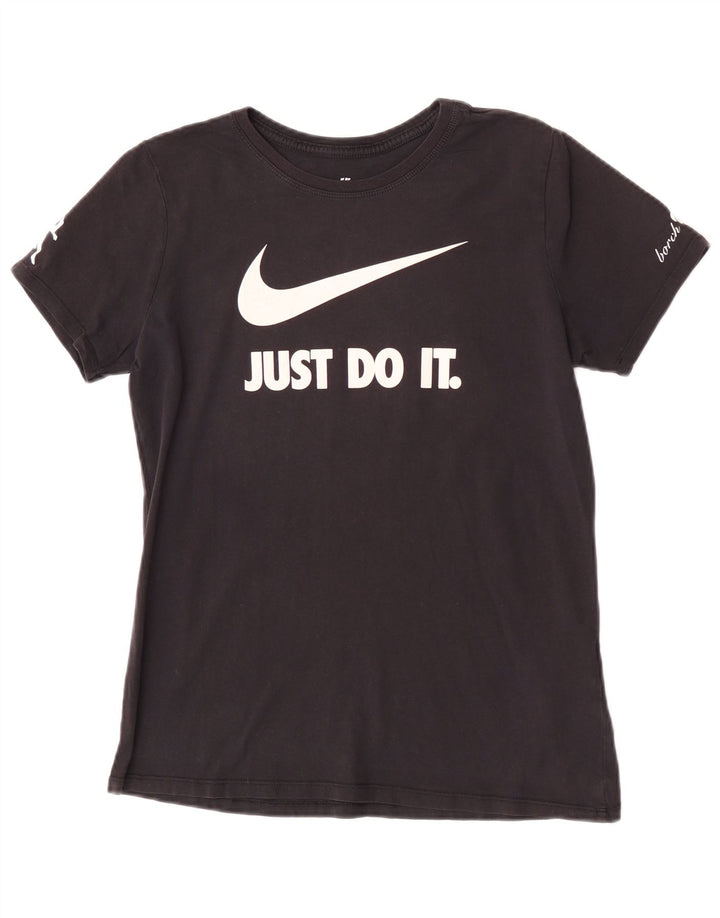 Nike Mens Athletic Cut Graphic T-Shirt Top Medium Black Cotton