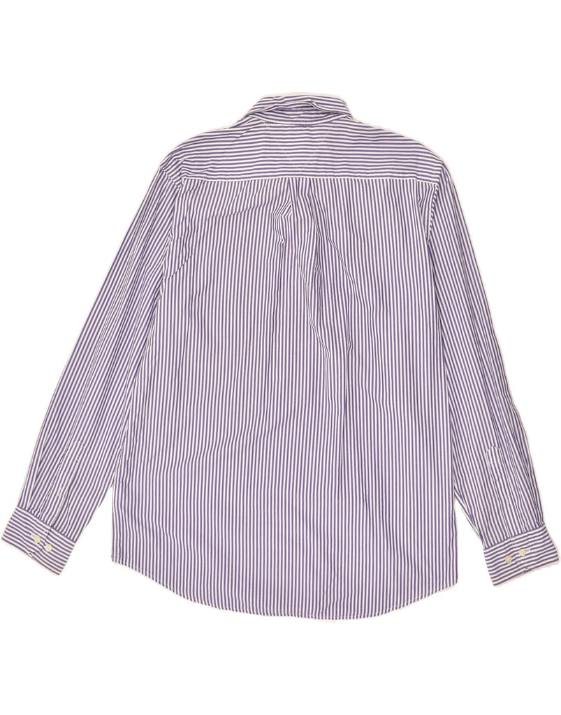 TOMMY HILFIGER Mens Shirt Large Purple Striped Cotton | Vintage Tommy Hilfiger | Thrift | Second-Hand Tommy Hilfiger | Used Clothing | Messina Hembry 